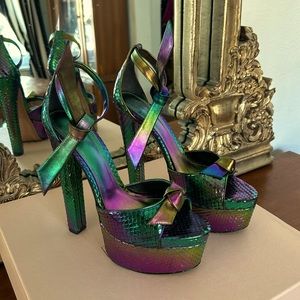 Alexandre Birman Clarita 160 Rainbow Snake Platform Sandal 38